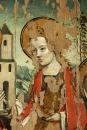 Detail der heiligen Katharina nach der Bearbeitung