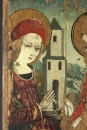 Detail der heiligen Barbara nach der Vorretusche